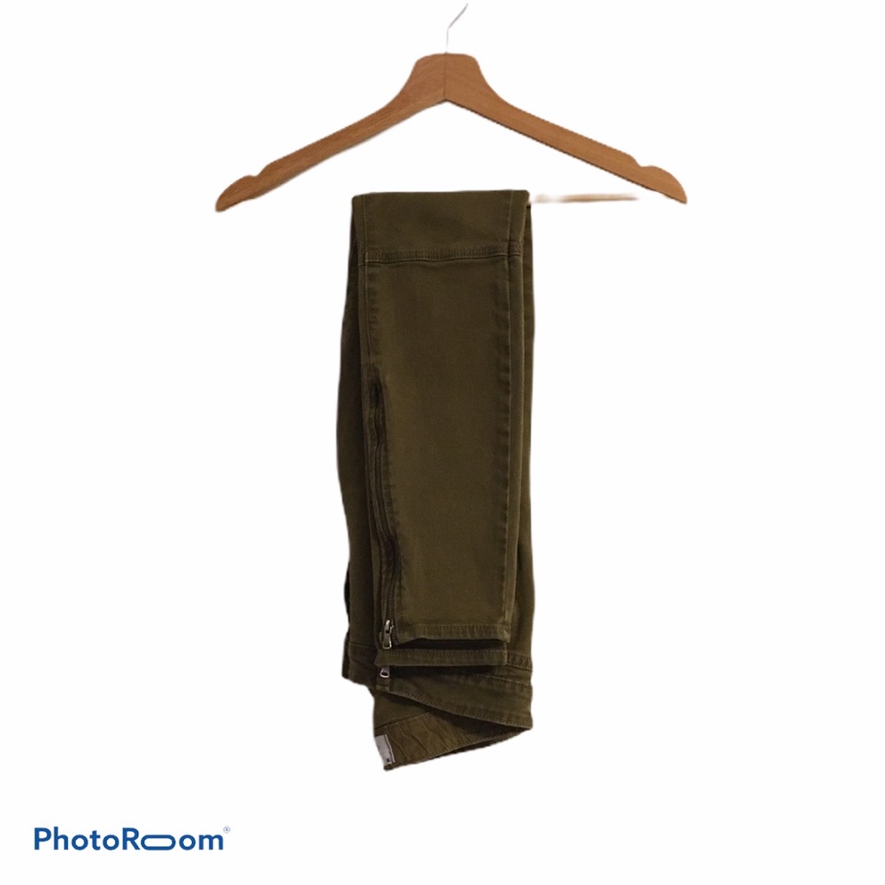 PAIGE ARMY GREEN ZIP-LEG MARLEY JEANS—LIKE NEW!!! - Picture 3 of 8